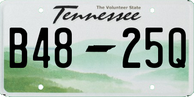 TN license plate B4825Q