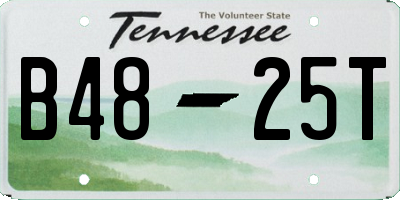 TN license plate B4825T