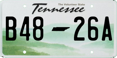 TN license plate B4826A