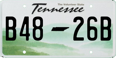 TN license plate B4826B