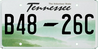 TN license plate B4826C