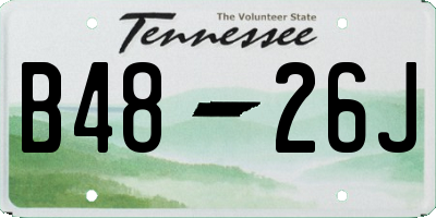 TN license plate B4826J