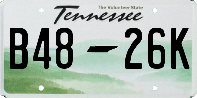 TN license plate B4826K