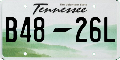 TN license plate B4826L