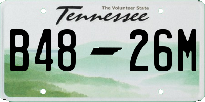 TN license plate B4826M