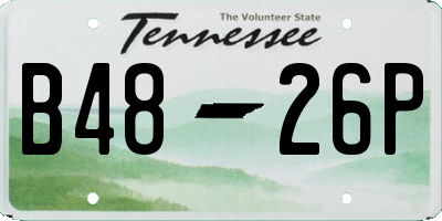 TN license plate B4826P