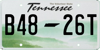 TN license plate B4826T