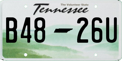 TN license plate B4826U