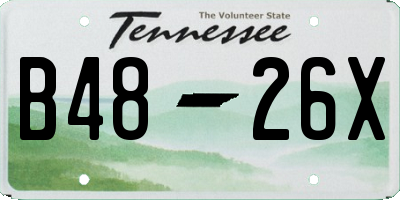 TN license plate B4826X