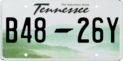 TN license plate B4826Y