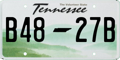 TN license plate B4827B