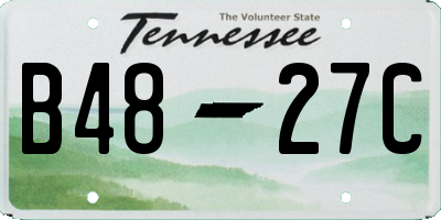 TN license plate B4827C