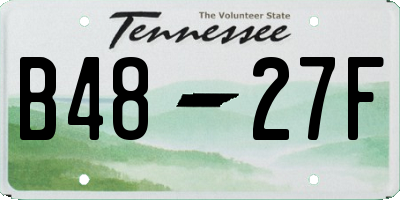 TN license plate B4827F