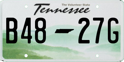 TN license plate B4827G