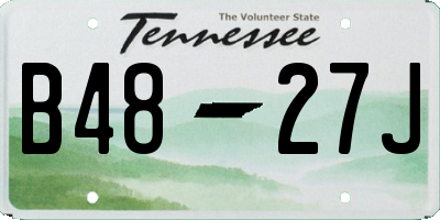 TN license plate B4827J