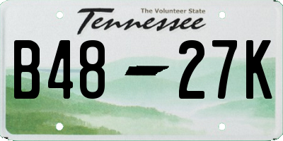 TN license plate B4827K