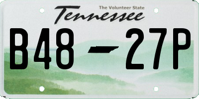 TN license plate B4827P