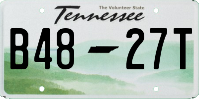 TN license plate B4827T