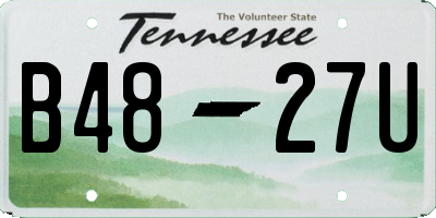 TN license plate B4827U