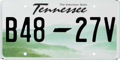 TN license plate B4827V