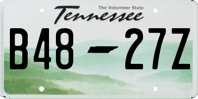 TN license plate B4827Z