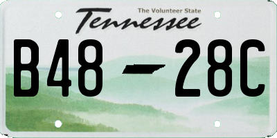 TN license plate B4828C