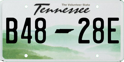 TN license plate B4828E