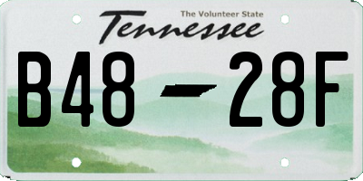 TN license plate B4828F