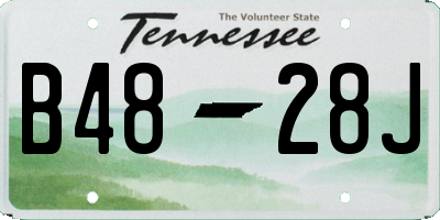 TN license plate B4828J