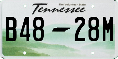 TN license plate B4828M