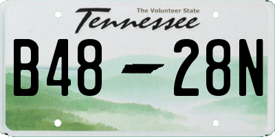 TN license plate B4828N