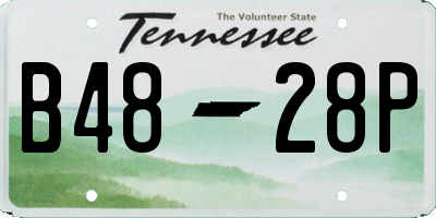 TN license plate B4828P