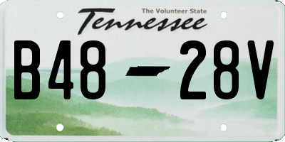 TN license plate B4828V