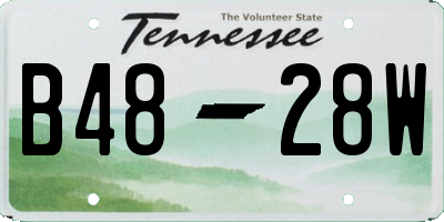 TN license plate B4828W