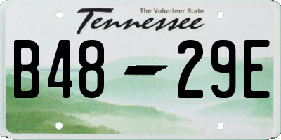 TN license plate B4829E