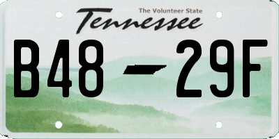 TN license plate B4829F