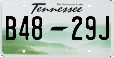 TN license plate B4829J