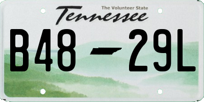 TN license plate B4829L