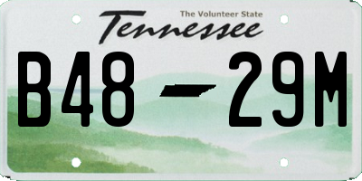 TN license plate B4829M