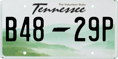 TN license plate B4829P
