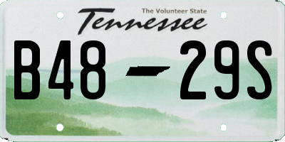 TN license plate B4829S