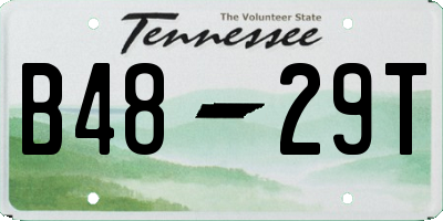 TN license plate B4829T