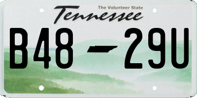TN license plate B4829U