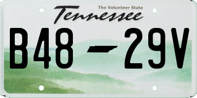 TN license plate B4829V