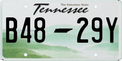 TN license plate B4829Y