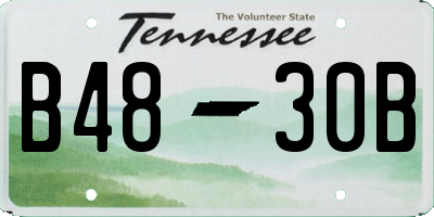 TN license plate B4830B