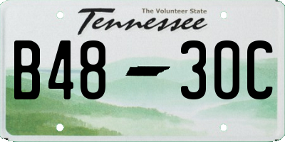 TN license plate B4830C