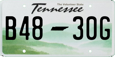 TN license plate B4830G