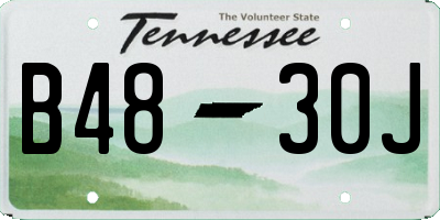 TN license plate B4830J