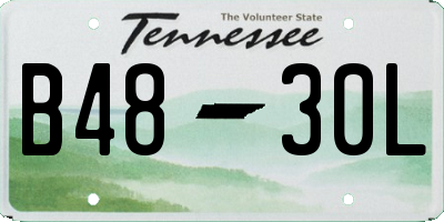 TN license plate B4830L